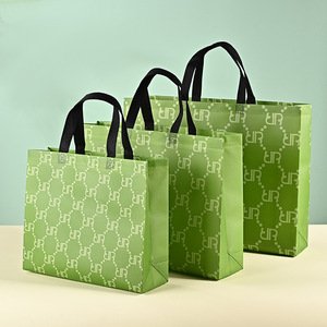 Bolsa de Compras Reutilizable de Lona Laminada No Tejida con Logotipo Personalizado de Vietnam, Asas, Cierre Personalizado, Patrón Impreso Reciclable - Product Image 1