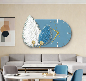 <span class=keywords><strong>Orologio</strong></span> da Parete Moderno con Piume Silenziose, Decorazione per Casa, Dipinto con Cristalli per <span class=keywords><strong>Soggiorno</strong></span> e Sala da Pranzo - Product Image 2