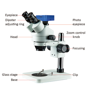 Microscopio estéreo trinocular 7-45X con cámara <span class=keywords><strong>digital</strong></span> de 2100W - Product Image 4