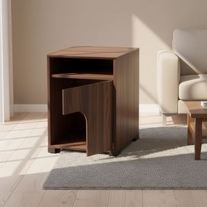 Meuble de rangement compact en bois pour chat, compatible avec l'espace humain, pour salon et chambre, adapté aux animaux de compagnie - Product Image 5