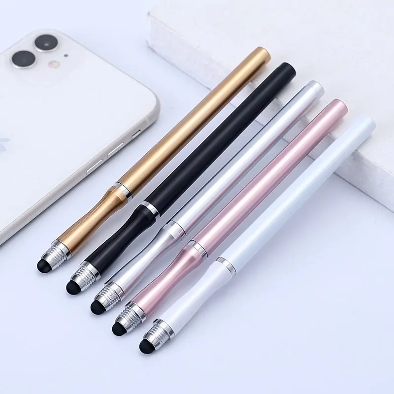 Pen Pen 2 In 1, Pena Stylus Kapasitif Sensitivitas Layar Sentuh Multifungsi, Pena Magnetik Universal Kustom