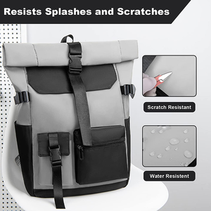 Custom Grey <b>Stylish</b> <b>Waterproof</b> Students School <b>Backpack</b> Boys Shockproof Laptop Bag Large School <b>Backpack</b> - Product Image 2