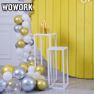 2024 WOWORK fushun party equipment event rentals metal iron acrylic Standing Backdrop wedding stand for decoration marriage