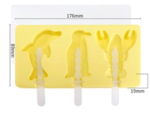 Silicone Popsicle khuôn khuôn khuôn kem ốc quế xoài Kem khuôn nhà sản xuất Silicone khuôn kem - Product Image 5