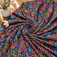 Tissu en rayonne à imprimé floral personnalisable pour robes femme et fille – Doux, confortable, écologique, léger et respirant