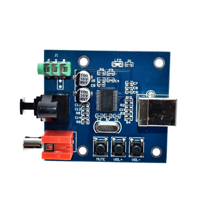 Module  PCM2704USB Sound Card DAC Decoder USB Input Coaxial Fiber HIFI Sound Card Decoder Fever