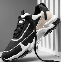 Chaussures de basketball pour hommes à bout pointu, en maille respirante, à semelles épaisses et lacets, souples, pour l'automne et l'hiver – Meilleures ventes