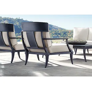 庭院家具5座长沙发咖啡桌套装锻造铝户外沙发