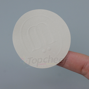 Tùy chỉnh in ấn <span class=keywords><strong>Matte</strong></span> kết cấu giấy dính Hộp quà tặng con dấu nhãn dán sang trọng thân thiện với môi Trắng dập nổi logo Sticker - Product Image 4