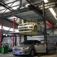 Plateforme de stationnement de véhicules à 2 poteaux et trois étages, certifiée CE, pour berlines et SUV, disponible en extérieur, directement de l'usine