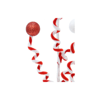 Haute qualité à la main choix de noël luxe rouge blanc boule scintillante menthe poivrée vaporisateur bonbons coton rayure boucle boule noël