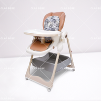 Chaise haute pour bébé Clafbebe de haute qualité, réglable, moderne, pliable, siège pour manger pour bébé
