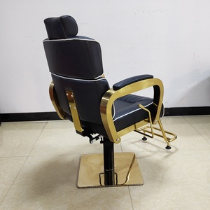 Qumeng Retro High-end Reclining Lift <b>Rotating</b> Men's Barber <b>Chair</b> Shaving Salon <b>Chair</b> - Product Image 3