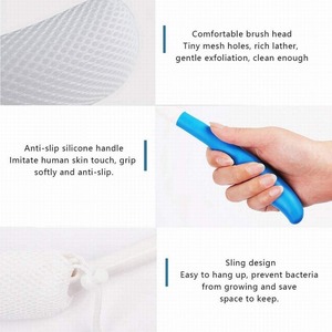 Long Handle Back Bath <b>Brush</b> for Adults, Exfoliating Body <b>Scrub</b> <b>Brush</b>, Loofah Sponge for Deep Cleansing and Dead Skin Removal - Product Image 3