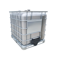 Réservoir IBC/conteneur IBC pour le stockage chimique de l'eau alimentaire seau en acier inoxydable 1000L avec jauge de niveau en verre