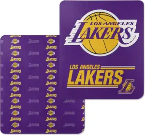 100% mềm polyester lông cừu ném Tây Bắc NBA Los Angeles Lakers chăn hai mặt in