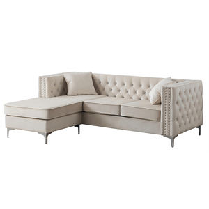 Pieds en acier inoxydable Ensembles de canapés coulissants en tissu Canapé-lit en bois avec rangement - Product Image 2