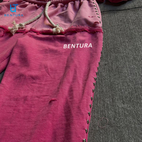 Ensemble survêtement personnalisé BENTURA : sweat à capuche zippé et pantalon de survêtement en coton French Terry vieilli avec patchwork