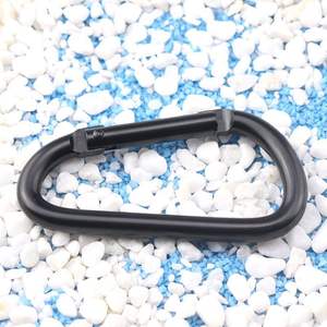 Mosquetón de Aluminio Negro Tipo D Axel de 76 mm, Capacidad de Carga de 5 kg, Gancho de Escalada para Equipo de Exterior y Uso en Carriolas - Product Image 2