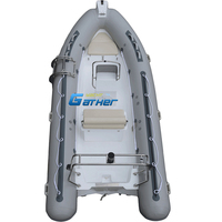 Bateau ponton CE 4.8m RIB480A 16ft coque rigide gris clair hypalon bateau de sauvetage de pêche gonflable RIB480 à vendre