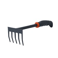 Ensemble d'outils de jardinage, truelle à main, houe, râteau avec manche en caoutchouc pour la culture des fleurs et des légumes