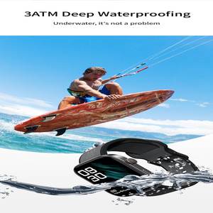 Montre connectée élégante avec écran AMOLED de 1,99 pouces, charge magnétique, autonomie prolongée, résistance à l'eau IP68/3ATM, bracelet en silicone - Product Image 2