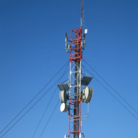 Torre de Telecomunicaciones de Acero Galvanizado con Cables de Refuerzo para Antena de Radio 5G, Internet Inalámbrico ISP y Mástil de Comunicación para Exteriores