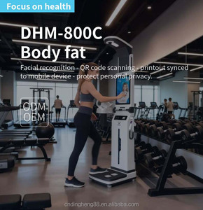 DHM-800C Pèse-personne connecté à 8 électrodes avec écran tactile LCD 24 pouces, construction en acier, haute précision, garantie 12 mois - Product Image 1