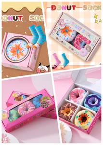 2025 Mới Đến Tùy Chỉnh Đan Crew Của Phụ Nữ Vớ 4 Cặp Vui Vẻ Dễ Thương Novel Giản Dị Và Thoáng Khí Với Logo Trên Cuff - Product Image 2