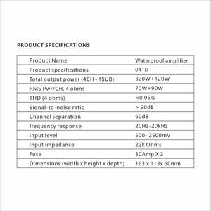 Hasda H-041D Marine âm thanh khuếch đại công suất không thấm nước supplemet - Product Image 2