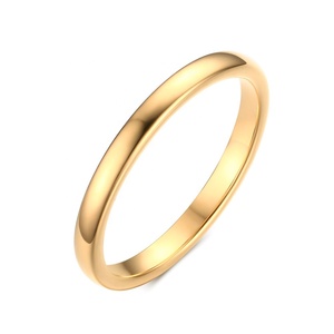 Bague en tungstène pour fille Wowem, couleur unie, mince, bombée, noir, or Rose, argent, <span class=keywords><strong>Alliance</strong></span>, tenue quotidienne, 2mm - Product Image 1