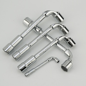 High Carbon Steel Mirror Surface Hexagonal Perforated L-shaped Elbow Milling Mouth Manual <b>Socket</b> Wrench with Multiple Sizes - Product Image 1