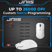 Ratón Inalámbrico para Juegos JINMS X7 Ultra, PAW3395 26000DPI, Tri-Modo, Ergonómico, RGB, Recargable, Óptico, para PC, FPS, Esports