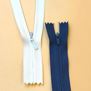 Fermeture à glissière invisible en nylon pour vêtements robe garniture en dentelle renforcée Anti-éclatement autobloquant extrémité fermée taille 3 4 5 stock disponible - Product Image 1