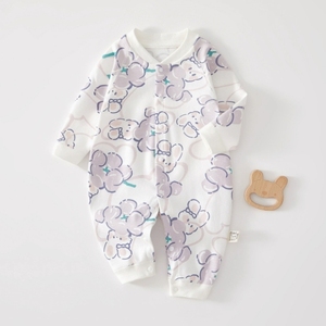 Combinaisons pour bébés 100% coton : Combinaisons pour nouveau-nés, tenues printemps/automne, sous-vêtements sans coutures, vêtements de nuit et tenues pour sortir - Product Image 5