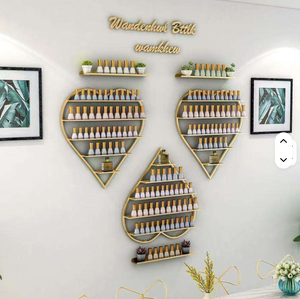 Nail Salon Shelf Rack Wall Mounted Wall Hanging Iron Nail Polish Storage Rack Gold Nail Polish Display Rack Display - Product Image 2