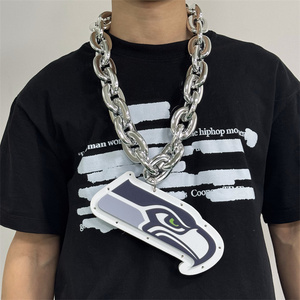 Mặt dây chuyền bóng đá mạ vàng cỡ lớn, sạc Jumbo, bóng chày cỡ lớn, 49ers, Dodgers, thể thao, mặt dây chuyền xốp 3D, dây chuyền fan NFL - Product Image 4