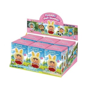 Authentique Série <span class=keywords><strong>Q</strong></span> Meng Meng Boîte Mystère Décoration Tendance Porte-clés en Peluche avec Visage en Vinyle Pendentif Mignon - Product Image 1