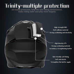 Шлем для мотокросса и внедорожной езды DOT Approved ABS, портативный, для мотоциклов, квадроциклов и мотокросса, с полной защитой лица. - Product Image 4