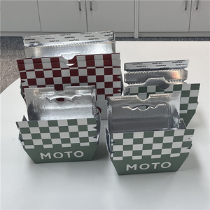 Contenedores de <span class=keywords><strong>comida</strong></span> forrados de lámina <span class=keywords><strong>a</strong></span> cuadros italianos clásicos personalizados, desechables, portátiles, con bloqueo térmico, para restaurantes, <span class=keywords><strong>catering</strong></span>, entrega - Product Image 5