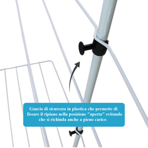 3-Tier Column Clothes Airer With Foldable Metal Frame 30M <b>Drying</b> Space Indoor Outdoor Use - Product Image 4