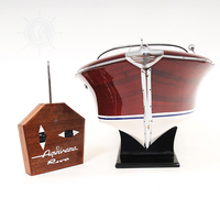 Bateau à moteur RC Riva en bois de luxe, modèle artisanal peint, pour cadeau, décoration élégante pour la maison, 92,7Lx26,7Wx24H cm