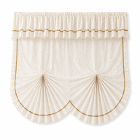 Rideau romain vintage en dentelle royale, voilage à volants floraux délicats filtrant la lumière pour salon et chambre, taille personnalisée, vente en gros