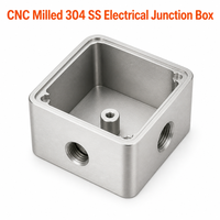 Boîtier de raccordement électrique en acier inoxydable 304 brossé, usiné CNC, avec presse-étoupe, selon dessin OEM T081 Xing Tong