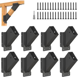 Structure de support pour pavillon extérieur avec angle renforcé à 45 degrés et trous pour connexions en <span class=keywords><strong>bois</strong></span> et en rotin - Product Image 4