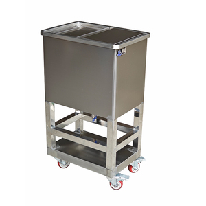 Lanxin Di động Băng lưu trữ xe tăng thép không gỉ cong mặt băng lưu trữ xe tải với bánh xe cách điện băng hồ bơi quán cà phê - Product Image 2