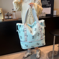 Bolsa de Maternidad Expandible, Ligera, Impermeable, de PU, con Cierre de Cremallera, Diseño Moderno y Capacidad Media