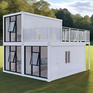 China Warehouse Stackable Containers Garage Restaurant Dorm Prefab Office Building 40ft Customizable Mobile Galvanized Container - Product Image 5