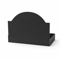 Expositor de mostrador negro personalizado para catering, bandeja de exhibición de papel impresa a todo color con logotipo para promoción de restaurantes de comida rápida