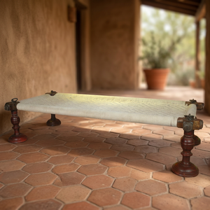 Lit de repos Charpai indien fabriqué à la main en vrac cadre en bois traditionnel en gros corde naturelle tissage lit doux pour un repos confortable - Product Image 1